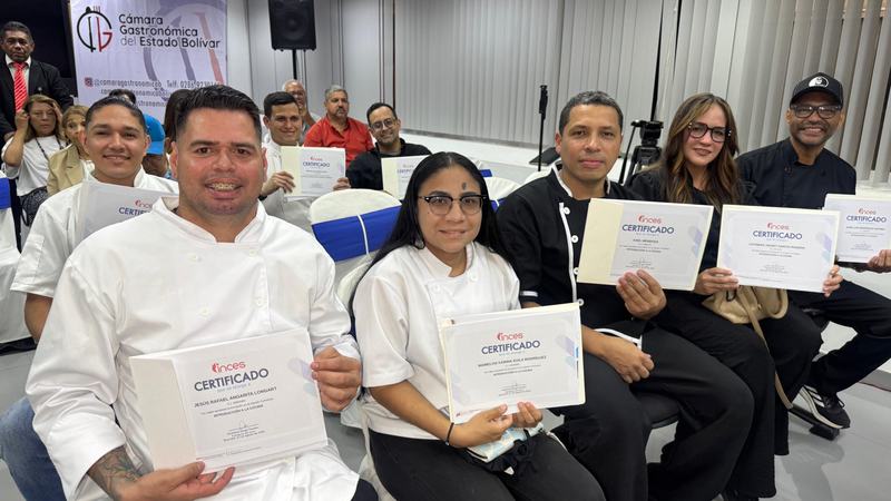 BOLÍVAR | Inces y Cámara Gastronómica certifican saberes de profesionales de la cocina regional