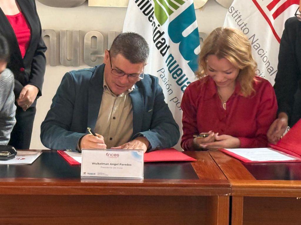 Inces firma alianza estratégica con universidades privadas - inline